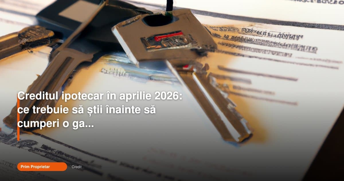 Credit ipotecar garsonieră Constanța: ce să știi în aprilie 2026