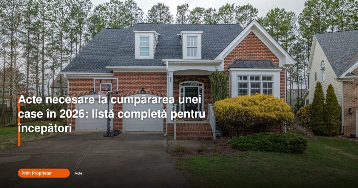 Acte necesare cumparare casa 2026: lista completă