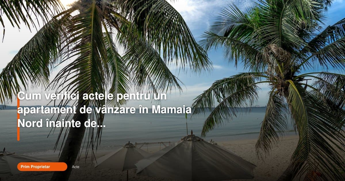 Cum verifici actele pentru un apartament din Mamaia Nord